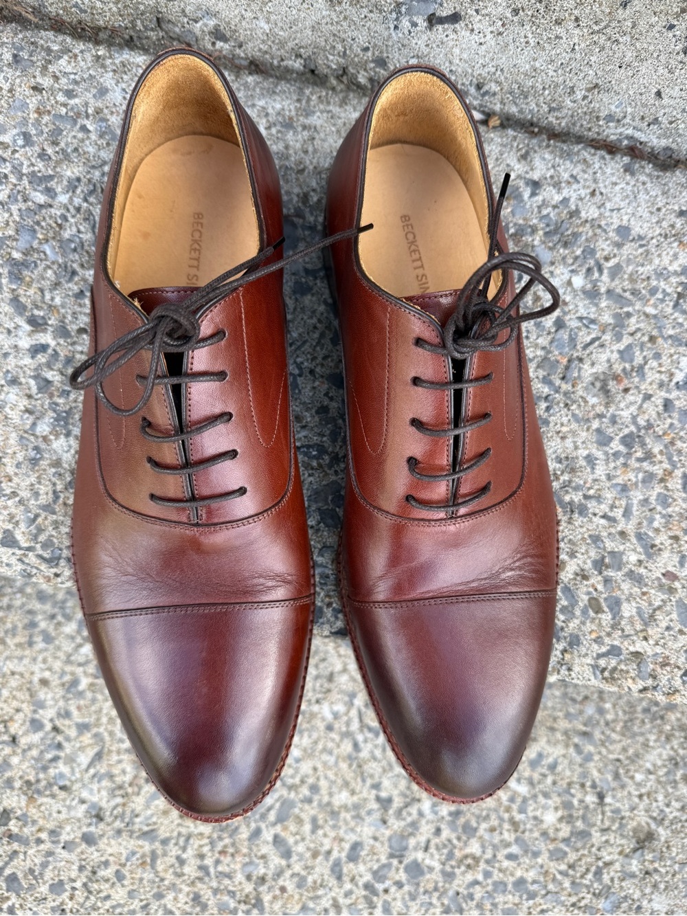 Beckett Simonon Dean oxford shoes leather 10.5 - Picture 6 of 12